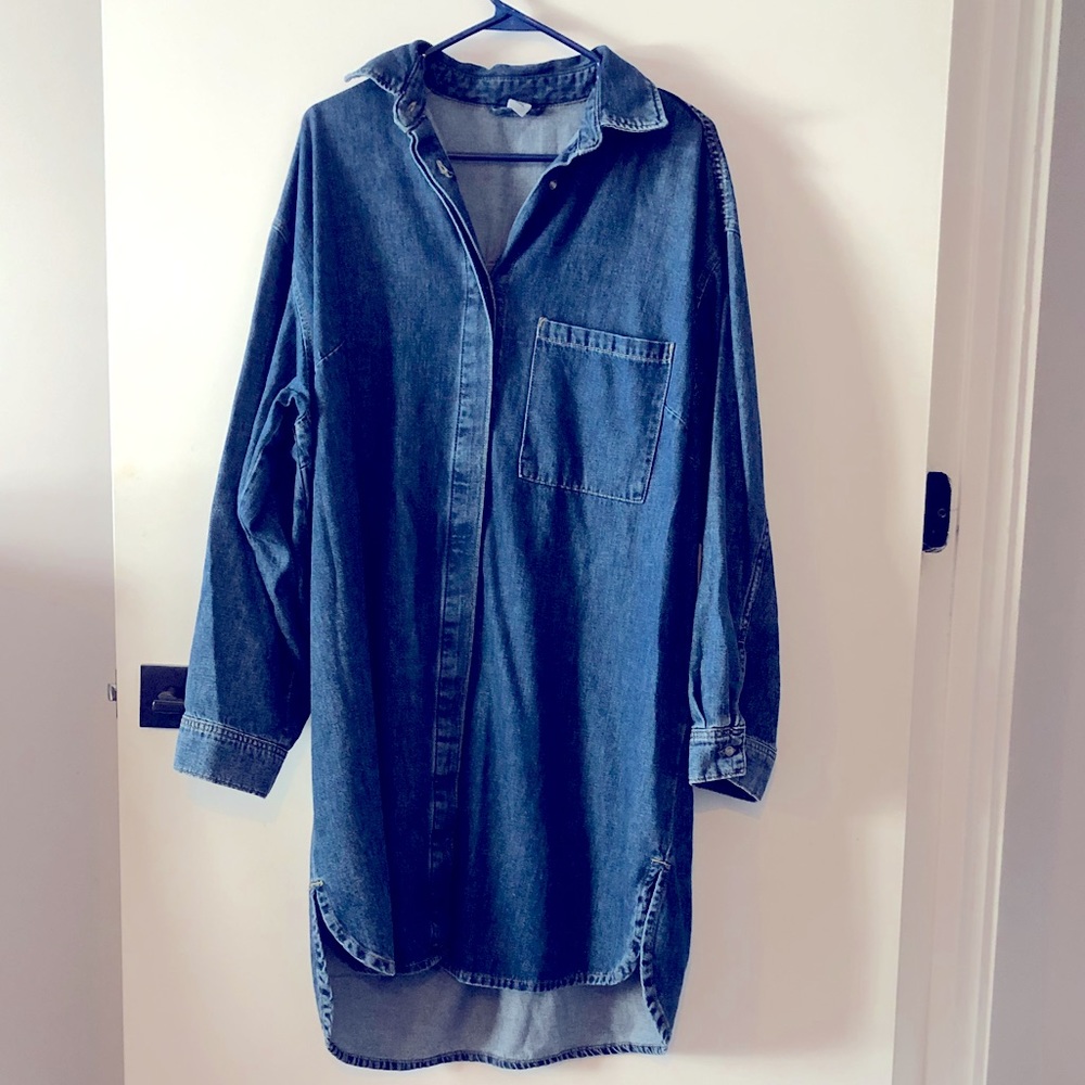 Denim shirt dress